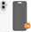 BlueBuilt Backcover iPhone 16 Weiß + Panzerglas mit Blickschutzfilter Doppelpack