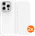 BlueBuilt Backcover iPhone 16 Pro Weiß + Panzerglas Doppelpack