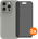 BlueBuilt Backcover iPhone 16 Pro Grau + Panzerglas mit Blickschutzfilter Doppelpack