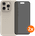 BlueBuilt Backcover iPhone 16 Pro Beige + Panzerglas mit Blickschutzfilter Doppelpack