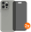 BlueBuilt Backcover iPhone 16 Pro Max Grau + Displayschutz mit Blickschutzfilter Doppelpack