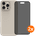BlueBuilt Backcover iPhone 16 Pro Max Beige + Displayschutz mit Blickschutzfilter Doppelpack