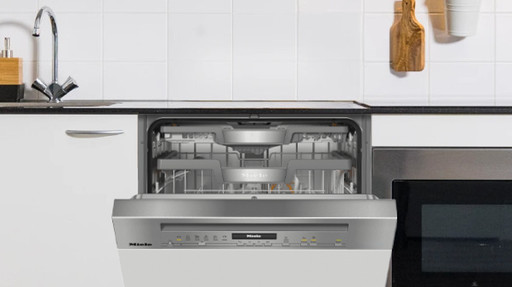 Semi-integrated dishwashers