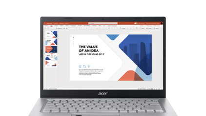 Laptop with Microsoft Office 365