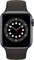 Apple Watch Series 6 40mm Space Grau Aluminium Schwarzes Sportarmband