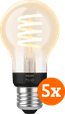 Philips Hue Filamentlampe White Ambiance Standard E27 5er-Pack