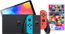 Nintendo Switch OLED Blue Red + Mario Kart 8 Deluxe