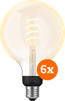 Philips Hue Filament White Ambiance Globe XL 6-pack