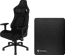 Vortech Pro Gaming-Stuhl Schwarz + Bodenschutzmatte