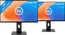 BlueBuilt 24-inch Full HD Monitor Duo Pack