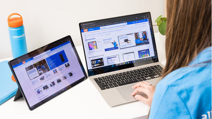 Samsung Galaxy Tablet und Laptop