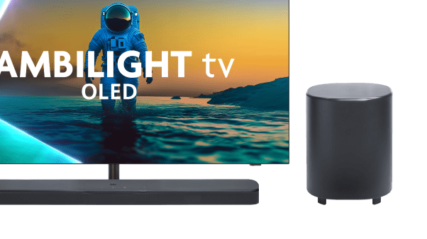 Fernseher mit JBL Soundbar im Set