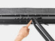 Brabantia Ironing Board C 124x45cm Denim Black Steam Unit Holder product in use