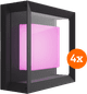 Philips Hue Econic Wandleuchte White & Color Schwarz modern 4er-Pack Main Image