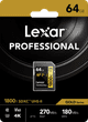 Lexar Professional SDXC 1800x GOLD 64GB 180MB/s packaging