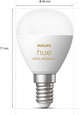 Philips Hue Luster Spherical Light White Ambiance E14 2-pack null
