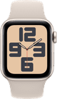 Apple Watch SE (2022) 40mm Starlight Aluminum Sport Band S/M front