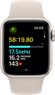 Apple Watch SE (2022) 40mm Starlight Aluminum Sport Band S/M front