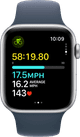 Apple Watch SE (2022) 4G 44 mm Silber Aluminium Sportarmband S/M null