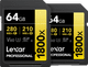 Lexar Professional SDXC 1800x GOLD 64GB 210 MB/s - Doppelpack Main Image