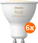 Philips Hue White Ambiance GU10 6-pack Main Image