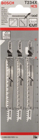 Bosch Jigsaw Blade T234 X Progressor for Wood 5x packaging