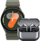 Samsung Galaxy Watch7 Grün 40 mm + Galaxy Buds3 Schwarz Main Image