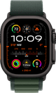 Apple Watch Ultra 2 4G 49 mm Schwarz Alpine Loop Grün M vorne