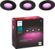 Philips Hue Xamento Badezimmer Einbaustrahler White & Color - Schwarz - Rund 3er-Pack verpackung