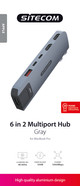 Sitecom MacBook Pro Multiport Hub 6-in-2 Grau verpackung