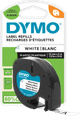 DYMO LetraTag 12mm x 4m Black White Labels packaging