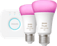 Philips Hue White & Color Starterset mit 2 Lampen + Bridge Main Image
