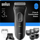 Braun Series 3+ 3000BT Grau zubehör