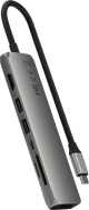 Satechi USB-C 7-in-1 Slim Multiport-Adapter mit Ethernet Space Grey vorne