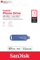 SanDisk Phone Drive USB-C 1TB Maritime Blue verpackung