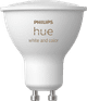 Philips Hue White & Color Starterset GU10 3er-Pack + Bridge Pro + Dimmer vorne