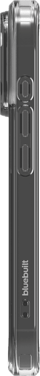 BlueBuilt Protective Backcover iPhone 17 Pro Transparent + BlueBuilt iPhone 17 Pro Panzerglas linke seite