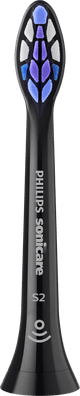 Philips Sonicare Optimal Sensitive HX6052/88 Schwarz (2 Stück) vorne