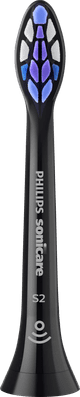 Philips Sonicare Optimal Sensitive HX6054/88 Schwarz (4 Stück) vorne